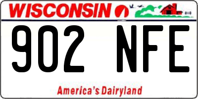 WI license plate 902NFE