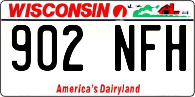 WI license plate 902NFH