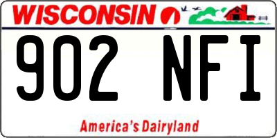 WI license plate 902NFI