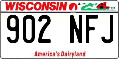 WI license plate 902NFJ