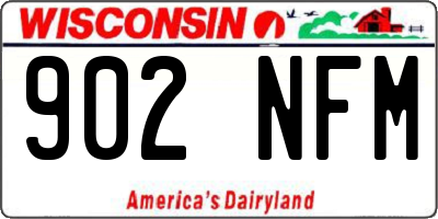 WI license plate 902NFM