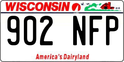 WI license plate 902NFP