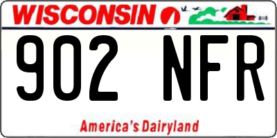 WI license plate 902NFR