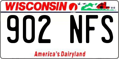 WI license plate 902NFS