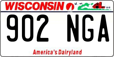 WI license plate 902NGA