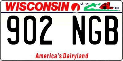 WI license plate 902NGB
