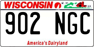 WI license plate 902NGC