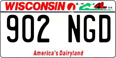 WI license plate 902NGD