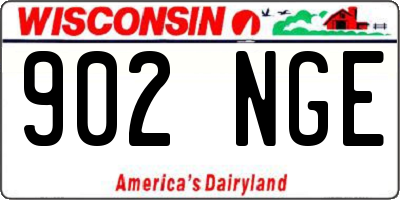 WI license plate 902NGE