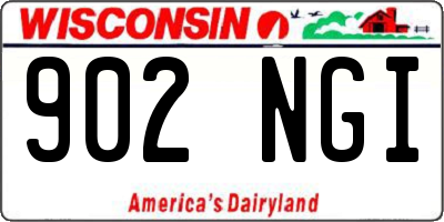 WI license plate 902NGI