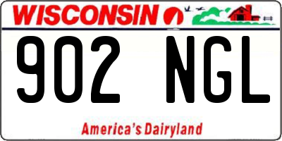 WI license plate 902NGL