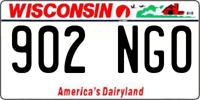 WI license plate 902NGO