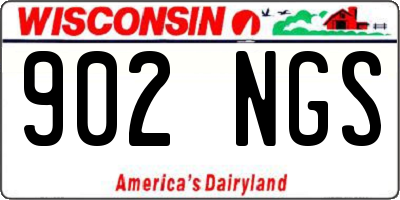 WI license plate 902NGS