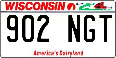 WI license plate 902NGT