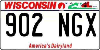 WI license plate 902NGX