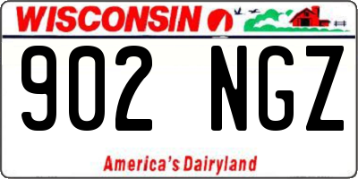WI license plate 902NGZ