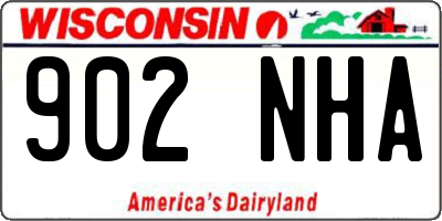 WI license plate 902NHA
