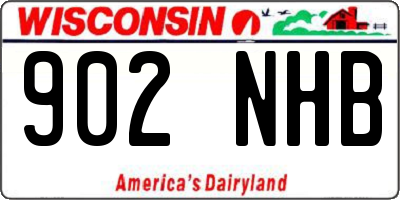 WI license plate 902NHB