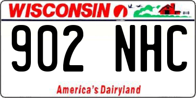 WI license plate 902NHC