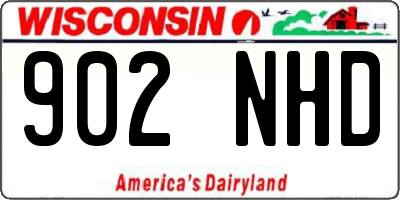 WI license plate 902NHD