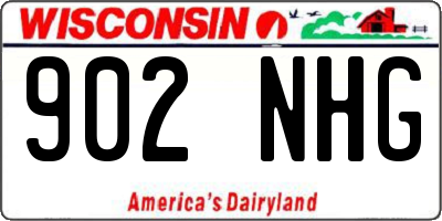 WI license plate 902NHG