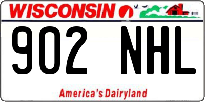 WI license plate 902NHL