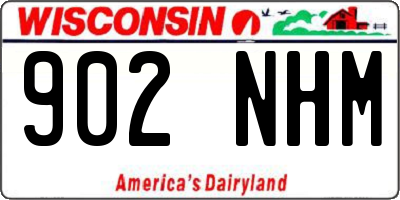 WI license plate 902NHM