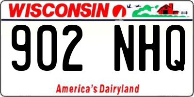 WI license plate 902NHQ