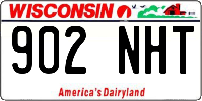 WI license plate 902NHT