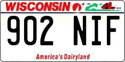 WI license plate 902NIF