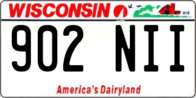 WI license plate 902NII