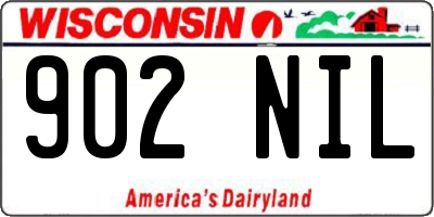 WI license plate 902NIL