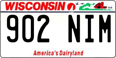 WI license plate 902NIM
