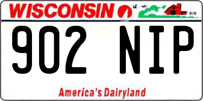 WI license plate 902NIP