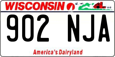 WI license plate 902NJA