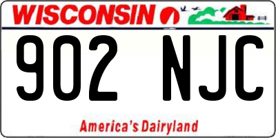 WI license plate 902NJC