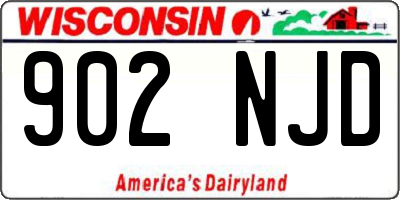 WI license plate 902NJD