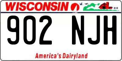 WI license plate 902NJH