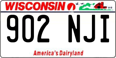 WI license plate 902NJI