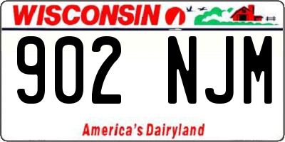WI license plate 902NJM