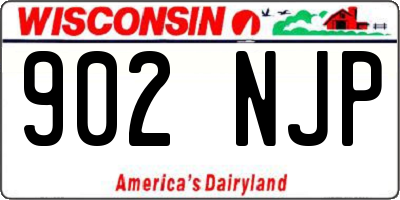 WI license plate 902NJP