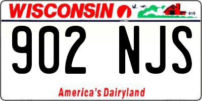 WI license plate 902NJS