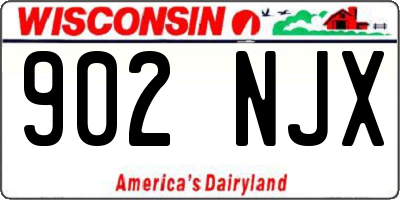 WI license plate 902NJX