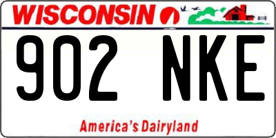 WI license plate 902NKE