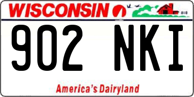 WI license plate 902NKI