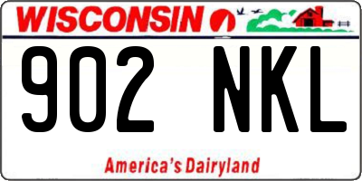 WI license plate 902NKL