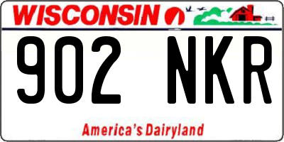 WI license plate 902NKR