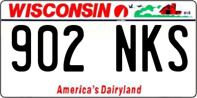 WI license plate 902NKS