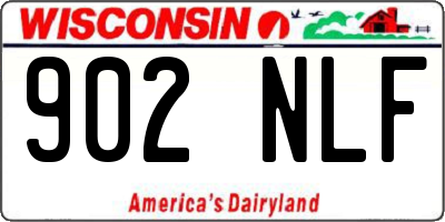 WI license plate 902NLF