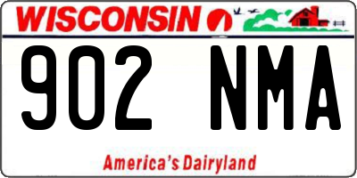 WI license plate 902NMA
